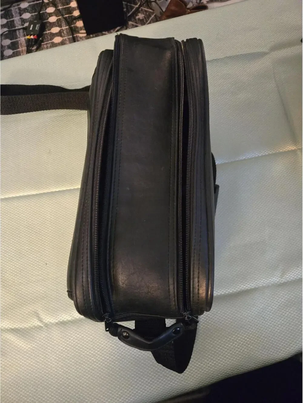 Vintage Sony Black Leather Camcorder Gadget Bag